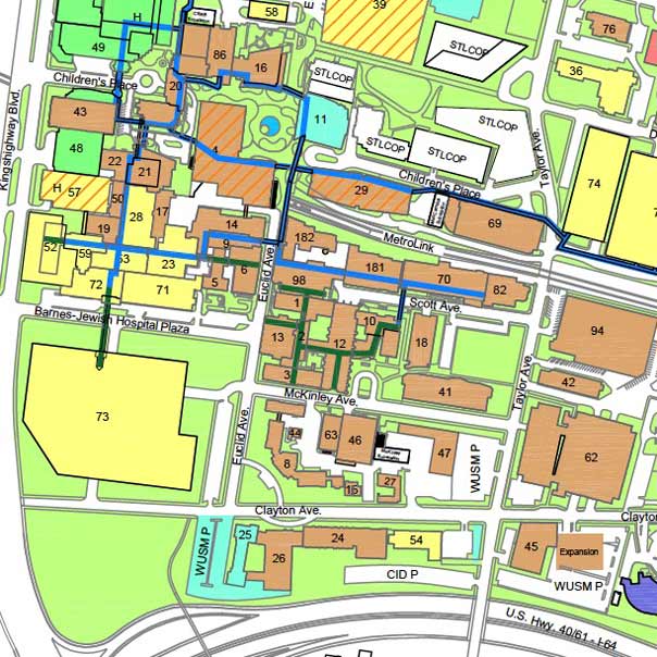 Screenshot: PDF of campus map