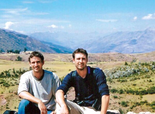 Avid explorers Malachi, left, and Obi Griffith in Peru before starting PhD studies. An earlier gap year helped them process their mother’s death.