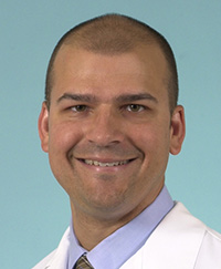 Gastroenterologist Gregory Sayuk, MD, is looking at changes in the brains of patients with irritable bowel syndrome (IBS).